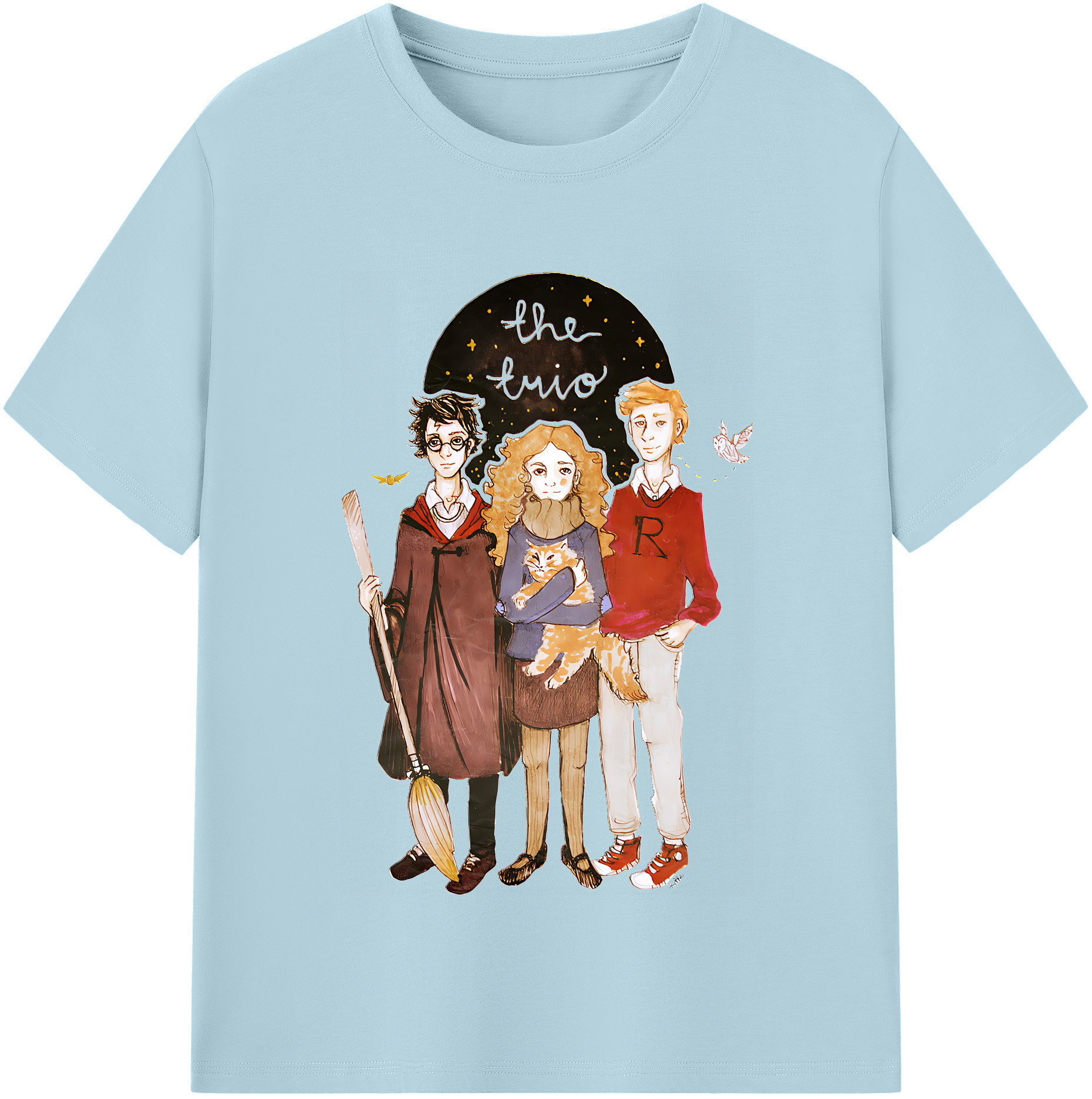 （画像用） Harry Potter ハリー・ポッターシリーズ 綿100％半袖Tシャツ（フロントプリント）